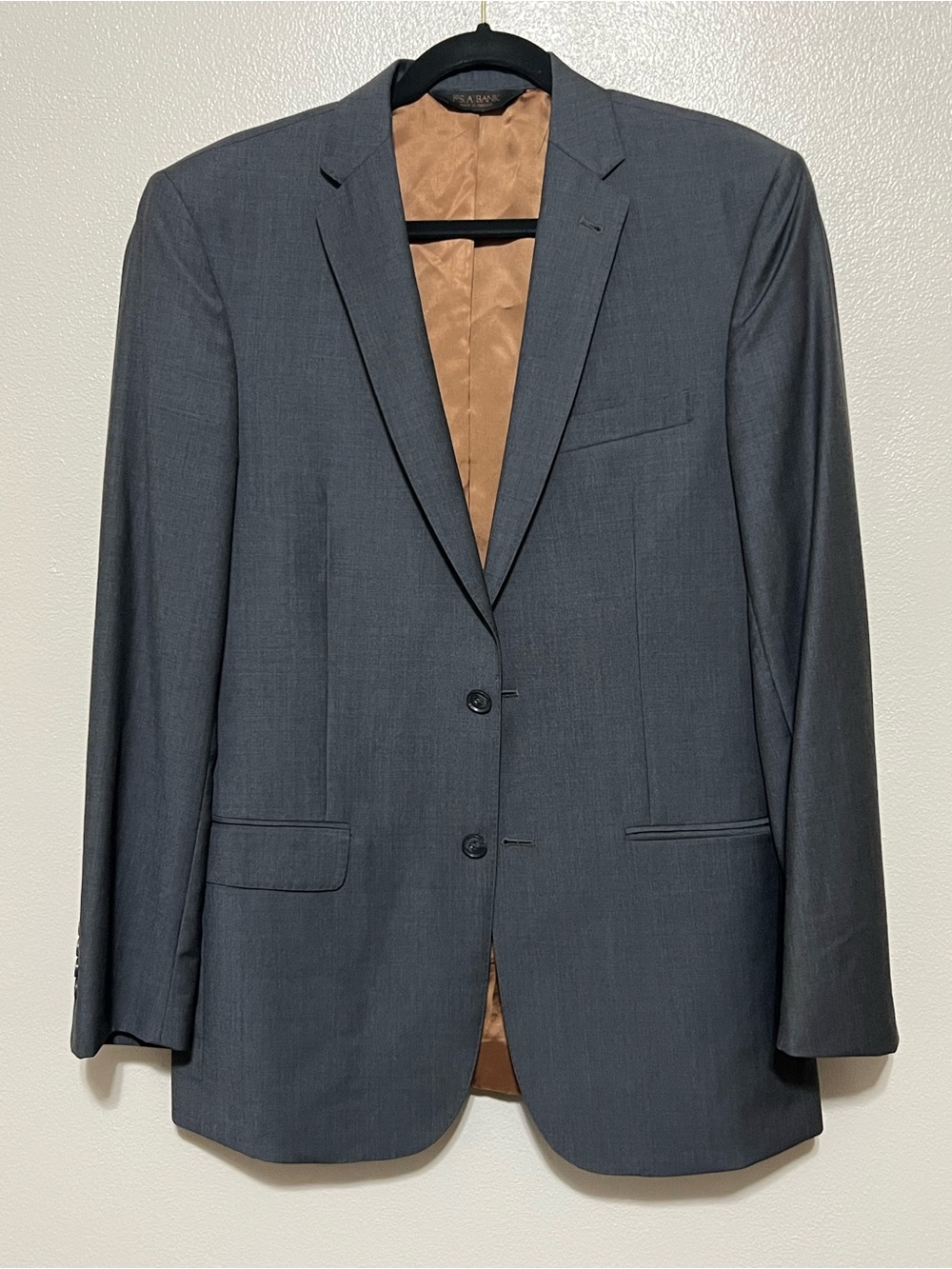 Joseph Jos. A. Bank Men’s Size 40L 100% Wool Blazer Sport Coat Suit Jacket Grey